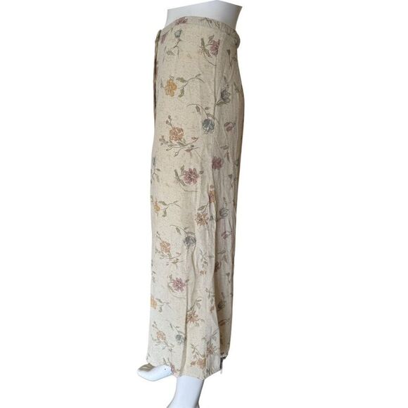 Eddie Bauer women’s size 6 cream wildflower button up maxi skirt 90’s high waist - Picture 6 of 6